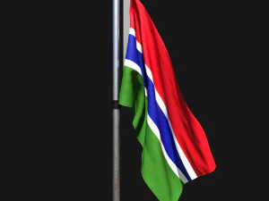 Bandeira da G&acirc;mbia 02 Modelo 3D