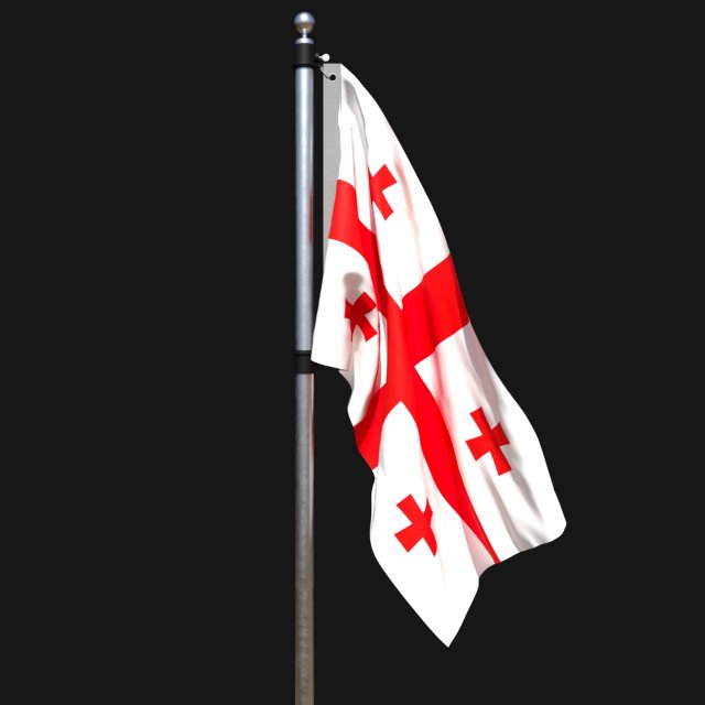 Flag of georgia 02 Modello 3D .c4d .max .obj .3ds .fbx .stl .blend 