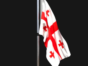 Flag of georgia 02 3D Model