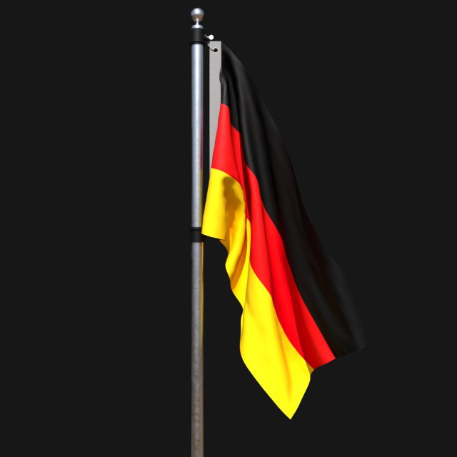 Flag of germany 02 Modello 3D .c4d .max .obj .3ds .fbx .stl .blend