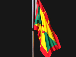 Flag of grenada 02 3D Модель