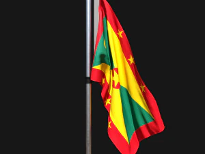 Bandeira de granada 02 Modelo 3D