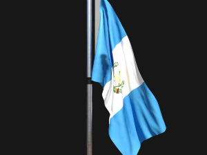 ग्वाटेमाला का ध्वज 02 3D मॉडल