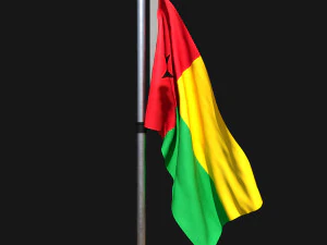गिनी का ध्वज 02 3D मॉडल