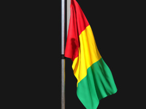 Flag of guinea bissau 02 3D Model