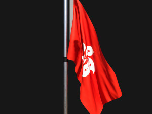 Flag of hongkong 02 3D Модель