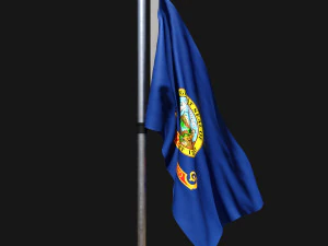 아이다호의 국기 02 3D 모델