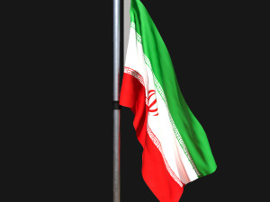 Flag of iran 02 3D Модель