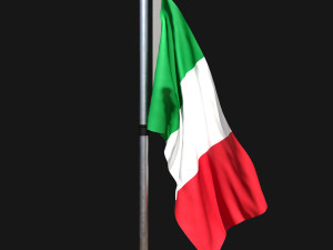 Flag of italy 02 3D Модель