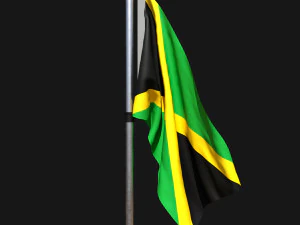 Флаг Ямайки 02 3D Модель