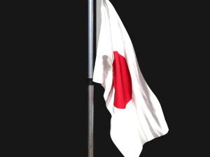 Bandera de jap&oacute;n 02 Modelo 3D
