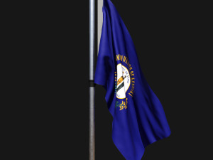 Flag of kentucky 02 3D Модель