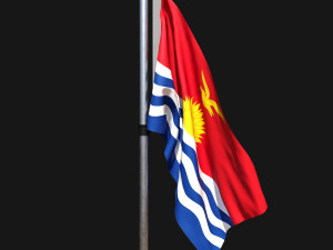 Flag of kiribati 02 Model 3D