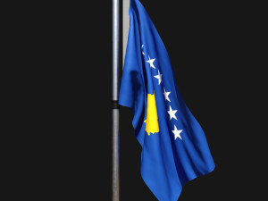Flag of kosovo 02 3D Model