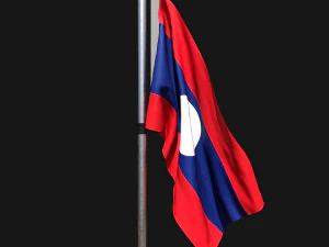 Bandera de laos 02 Modelo 3D