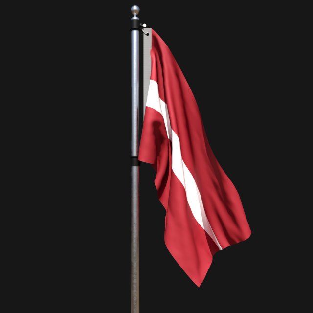 Flag of latvia 02 Modèle 3D .c4d .max .obj .3ds .fbx .stl .blend 