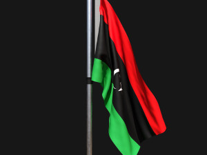 Flag of libya 02 3D Model