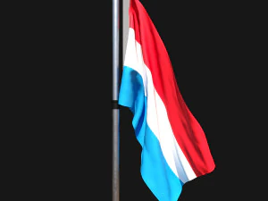 Bandera de luxemburgo 02 Modelo 3D