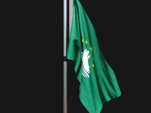 Flag of macau 02 Model 3D