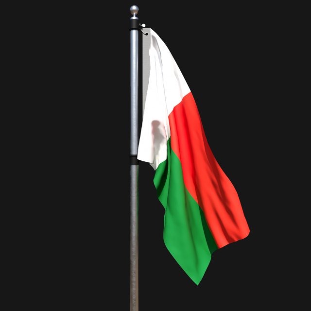 Flag of madagascar 02 Modelo 3D .c4d .max .obj .3ds .fbx .stl .blend 