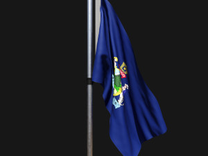 Flag of maine 02 3Dモデル