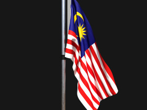 Flag of malaysia 02 3D Model