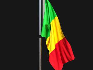 Flag of mali 02 Model 3D