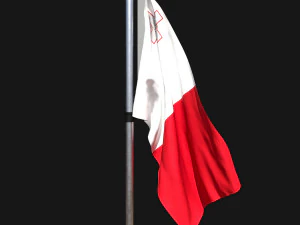 マルタの国旗 02 3Dモデル