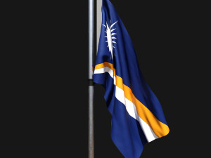 Flag of marshall 02 3D Model