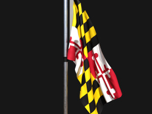Flag of maryland 02 3D Model