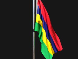 Flag of mauritius 02 3D मॉडल