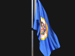 Bandeira de Minnesota 02 Modelo 3D