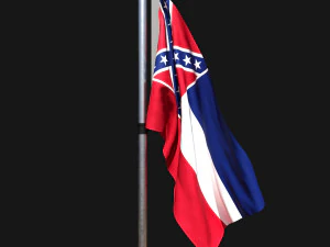 Bandiera del mississippi 02 Modello 3D