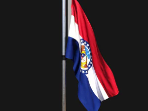 Bandeira do Missouri 02 Modelo 3D