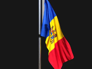 Bandiera della Moldavia 02 Modello 3D