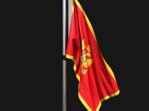 Flag of montenegro 02 Model 3D