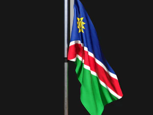 Флаг Намибии 02 3D Модель