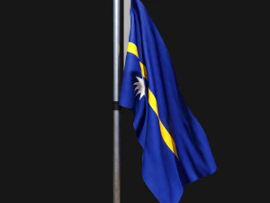 나우루의 국기 02 3D 모델