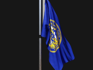 Flag of nebraska 02 3D Model