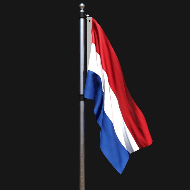 Flag of netherlands 02 Modelo 3D .c4d .max .obj .3ds .fbx .stl .blend 