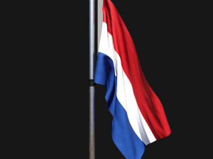 Flag of netherlands 02 Model 3D