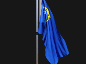 Vlag van Nevada 02 3D Model