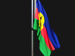 Yeni Kaledonya bayrağı 02 3D Model