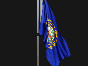 Flag of new hampshire 02 Modelo 3D