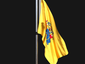 Flag of new jersey 02 3D 모델