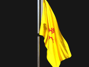 Флаг Нью-Мексико 02 3D Модель