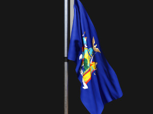 Flag of new york 02 3D Model