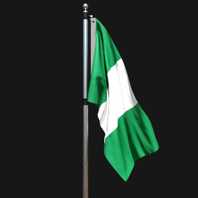Flag of nigeria 02 Modèle 3D .c4d .max .obj .3ds .fbx .stl .blend 