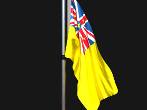 Flag of niue 02 3D Модель