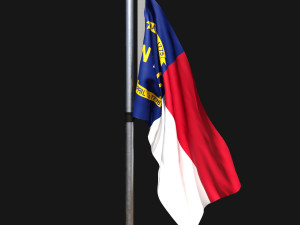 Flag of north carolina 02 3D Model
